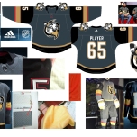 5: Ultimately Zark liked the look of the new Vegas Golden Knights jerseys and used that design as a base for the first Wellington Seals uniform.